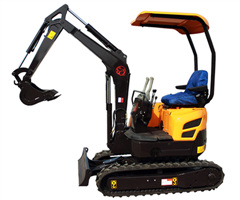 小型挖掘機操作安全知識，輪式小型挖掘機操作圖